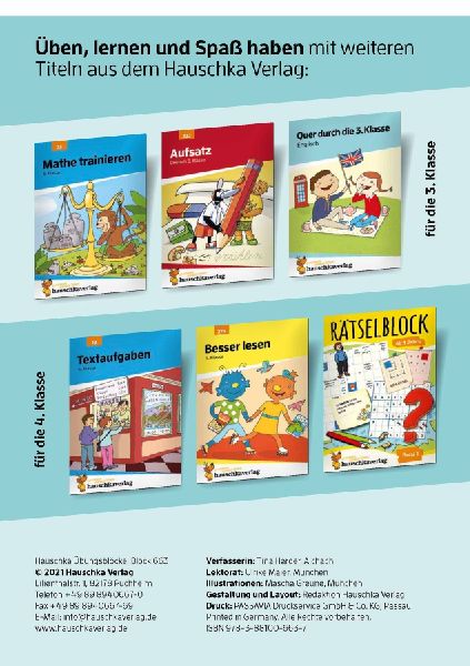 Quer durch die 3. Klasse, Mathe und Deutsch - Übungsblock