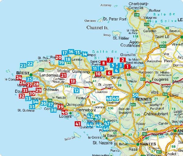 ROTHER Wanderführer Bretagne. 50 Touren zwischen Mont-Saint-Michel und Saint-Nazaire
