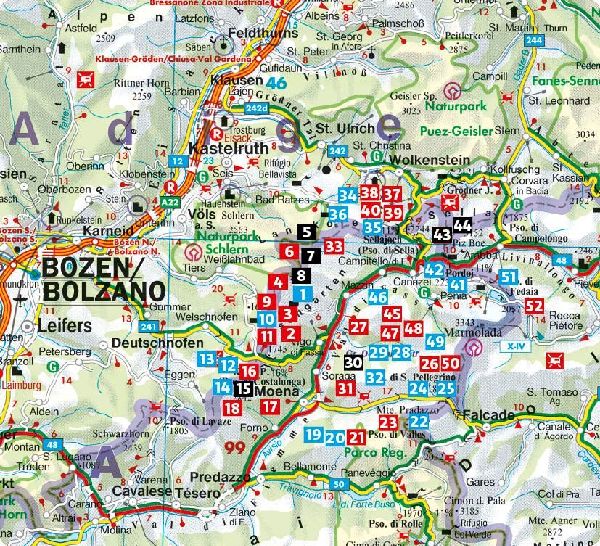 ROTHER Wanderführer Dolomiten - Fassatal. 52 Touren - mit Rosengarten, Langkofel, Sella und Marmolada