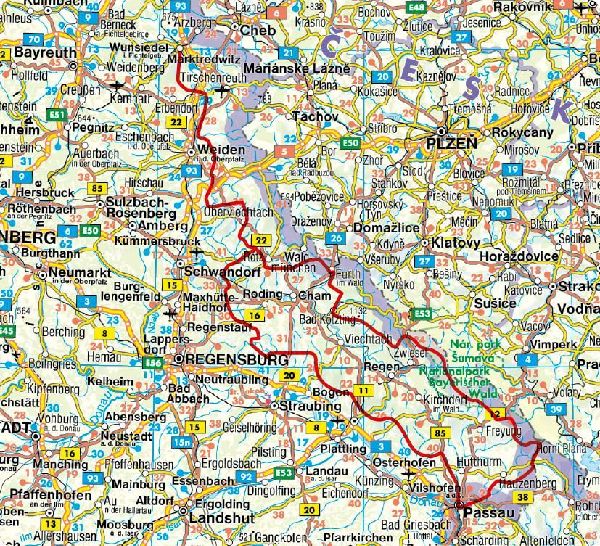 ROTHER Wanderführer Goldsteig. Alle Etappen der Nord- und der Südroute von Marktredwitz nach Passau