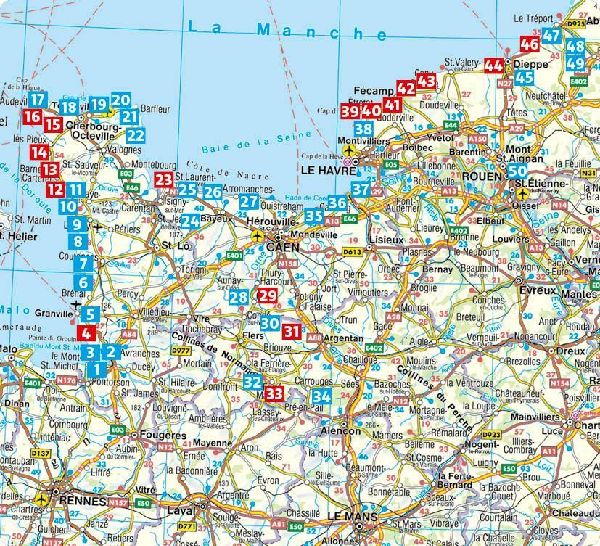 ROTHER Wanderführer Normandie. 50 Touren an der Küste und im Landesinneren - vom Mont-Saint-Michel bis zur Côte d'Albâtre