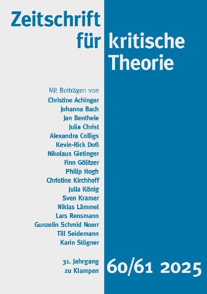 Zeitschrift für kritische Theorie / Zeitschrift für kritisch...