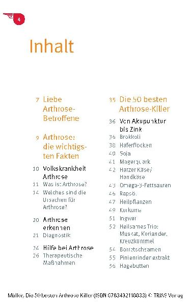 Die 50 besten Arthrose-Killer