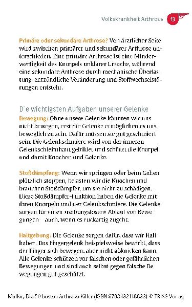Die 50 besten Arthrose-Killer