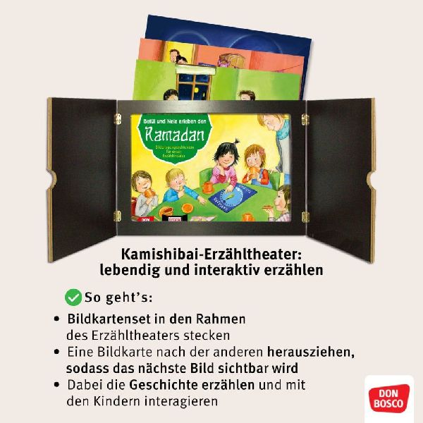 Betül und Nele erleben eine Beerdigung und fragen nach dem Tod. Kamishibai Bildkartenset