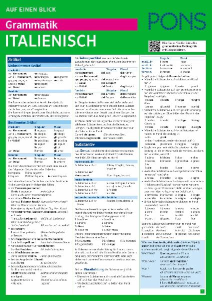 PONS Grammatik auf einen Blick Italienisch
