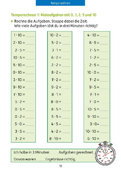 Quer durch die 2./3. Klasse, Das kleine Einmaleins - A5-Übungsblock