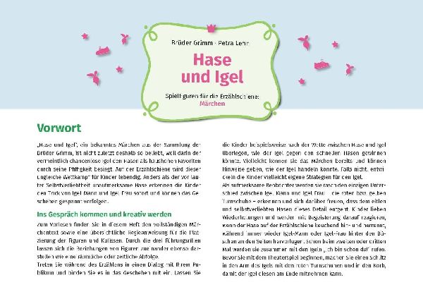 Hase und Igel. Erzählschienen-Figurenset