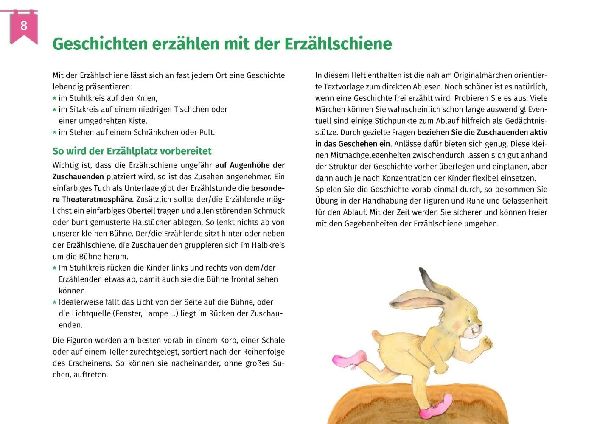 Hase und Igel. Erzählschienen-Figurenset