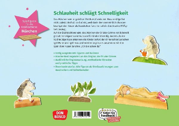 Hase und Igel. Erzählschienen-Figurenset