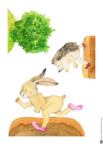 Hase und Igel. Erzählschienen-Figurenset