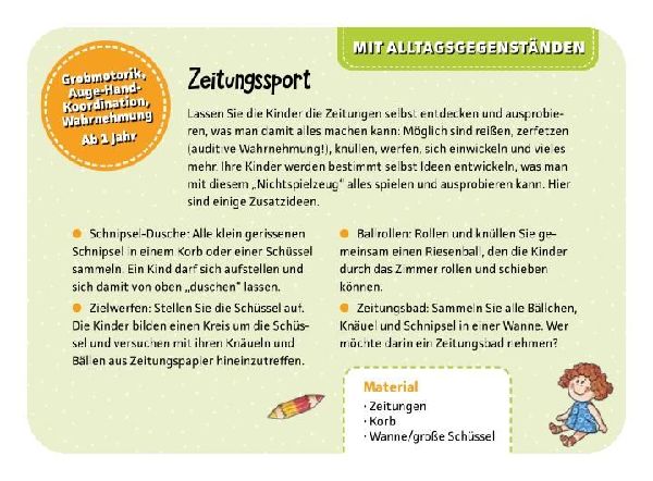 Bewegungsideen für Krippenkinder