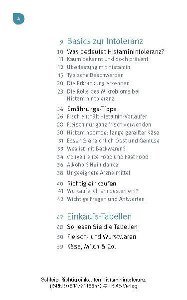 Richtig einkaufen Histamin-Intoleranz