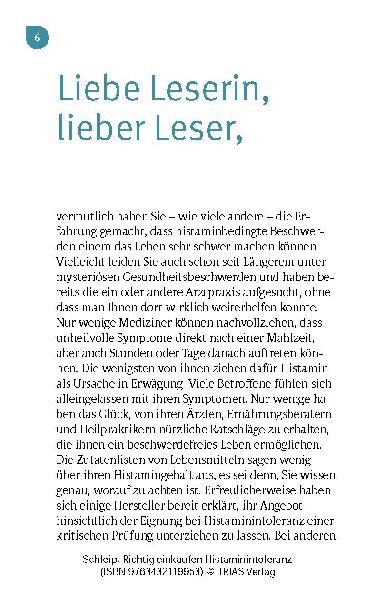Richtig einkaufen Histamin-Intoleranz