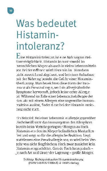 Richtig einkaufen Histamin-Intoleranz