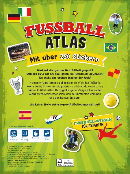 Fußball-Atlas. Mit über 250 Stickern