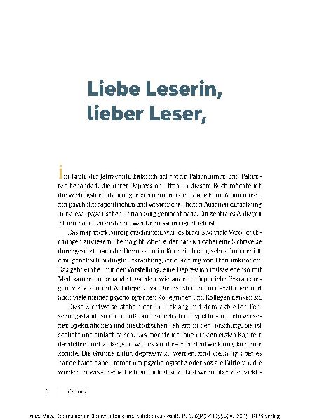 Depressionen überwinden ohne Antidepressiva