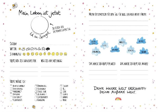 Glücklich, mutig, wunderbar - Dein fröhliches Journal