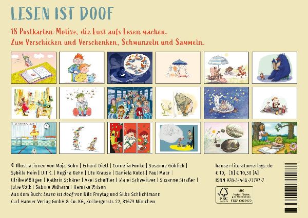 Lesen ist doof Postkarten-Set