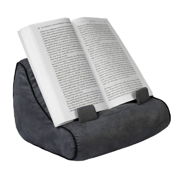 Bookcouch Grau | Lesekissen für Bücher und Tablets | Buchständer | Tablethalter | Lesehillfe | Deutsche Ausgabe