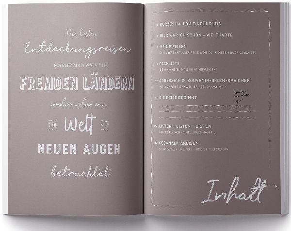 GuideMe Reisetagebuch Travel Memories "Weltenbummler"