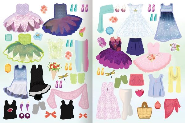Sticker-Anziehpuppen Ballerina