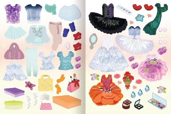 Sticker-Anziehpuppen Ballerina