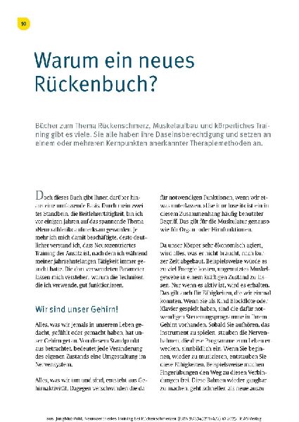 Neurozentriertes Training bei Rückenschmerzen