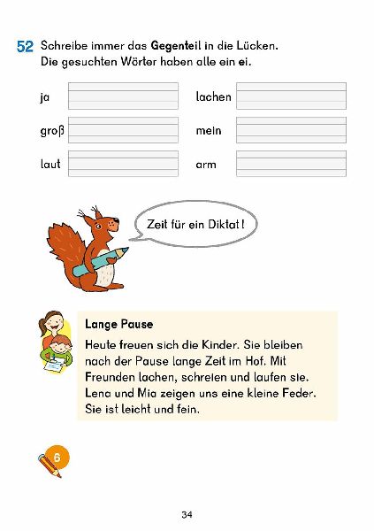 Rechtschreiben und Diktate 2. Klasse