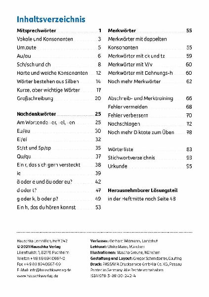 Rechtschreiben und Diktate 2. Klasse