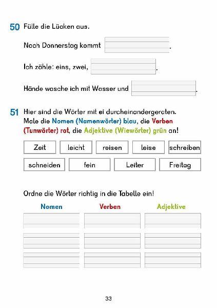 Rechtschreiben und Diktate 2. Klasse