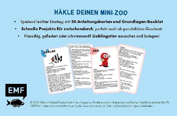 50 Mini-Amigurumis - Das Kartenset