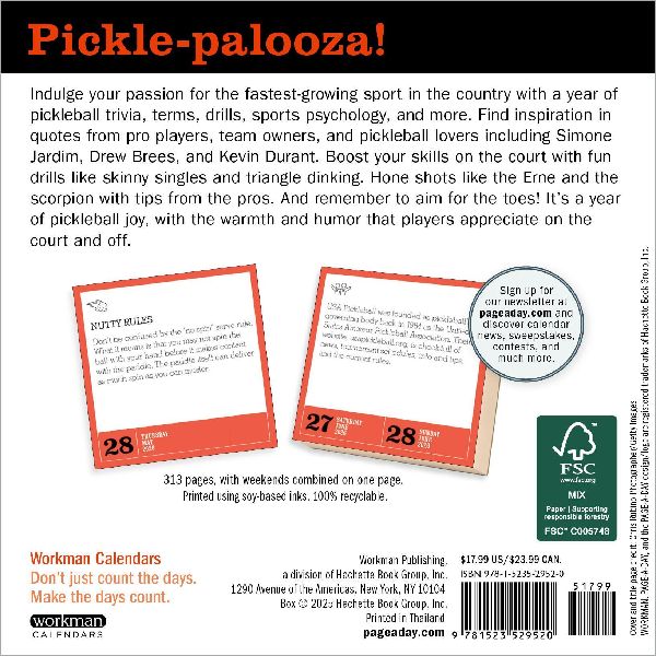 Pickleball Is Life! Page-A-Day(r) Calendar 2026