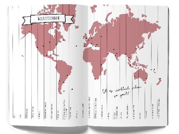 GuideMe Reisetagebuch Travel Diary "Weltkarte"