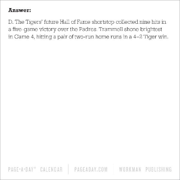 Year of Baseball Trivia Page-A-Day(r) Calendar 2026