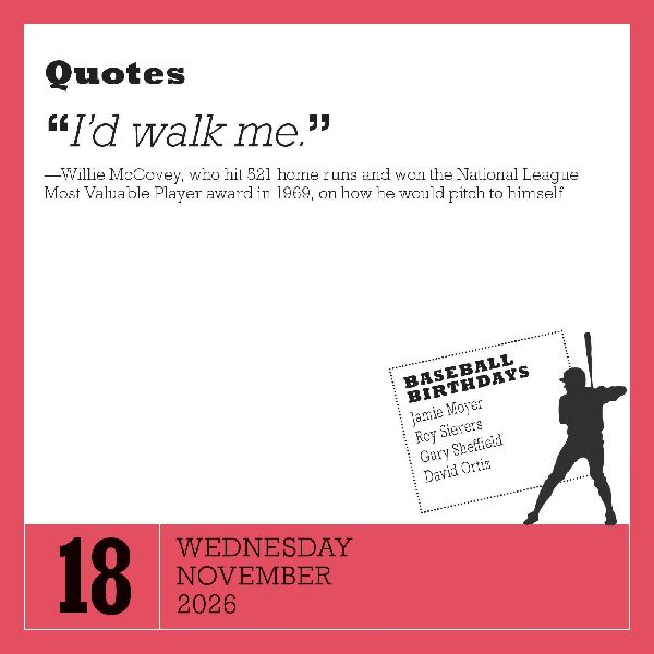 Year of Baseball Trivia Page-A-Day(r) Calendar 2026