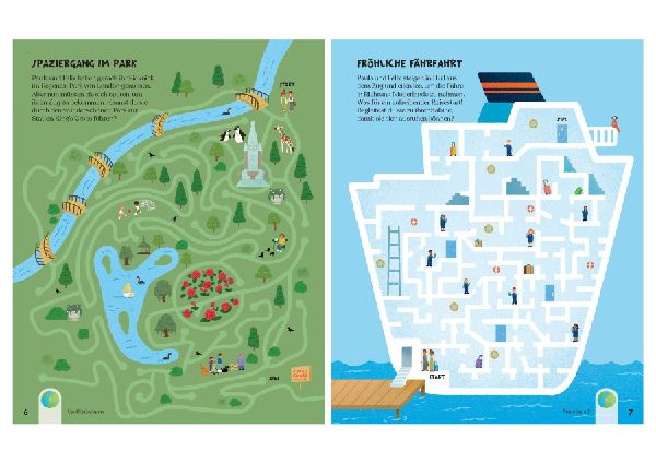 Weltreise in 80 Labyrinthen. Das Rätselbuch Für Kinder ab 7 Jahren