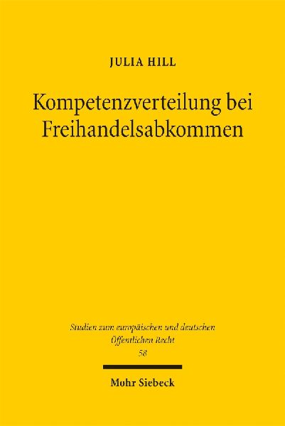 Kompetenzverteilung bei Freihandelsabkommen