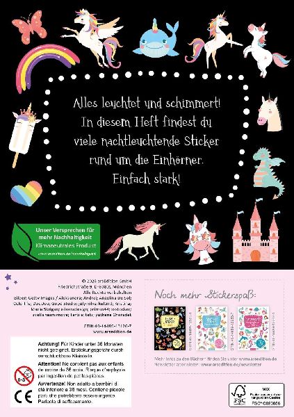 Leucht-Sticker - Einhörner