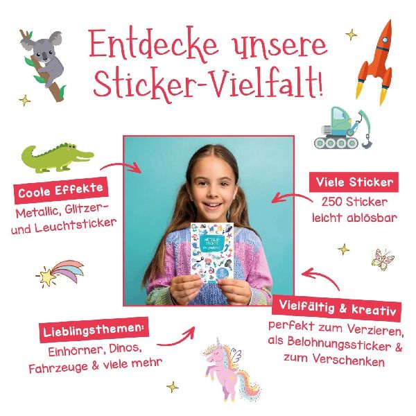 Leucht-Sticker - Einhörner