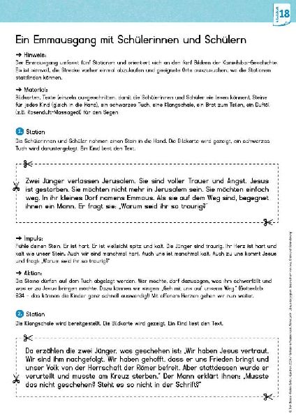 Jesus begegnen: Geschichten von Mut, Kraft und Veränderung. 3 x 5 Kinderbibel-Bildkarten. Mit Arbeitsblättern für Klasse 3 und 4. Kamishibai Bildkartenset