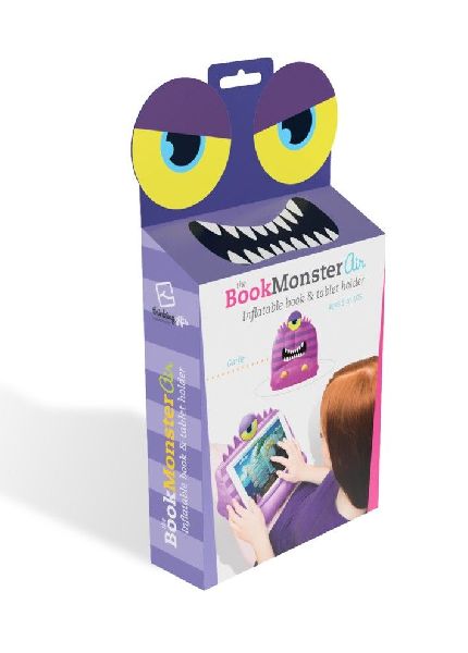 Bookmonster Air Pink | Garlie | Aufblasbares Lesekissen für Bücher und Tablets | Buchständer | Tablethalter | Lesehillfe