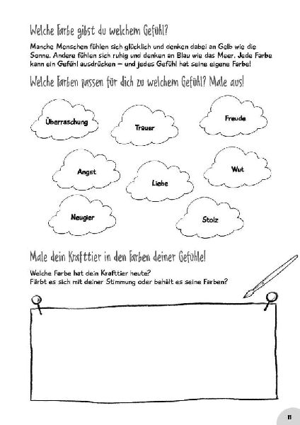 Mein Krafttier-Heft. Ausmalen, ausfüllen und die eigene Stärke entdecken