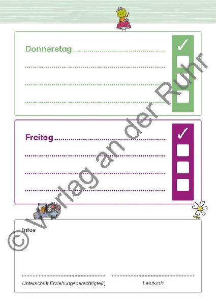 Meine Hausaufgaben - Ein Heft für die 1. Klasse