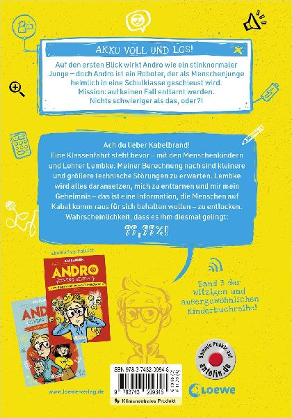 Andro, streng geheim! (Band 3) - Kurzschluss auf Klassenfahrt