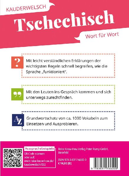 Reise Know-How Sprachführer Tschechisch - Wort für Wort