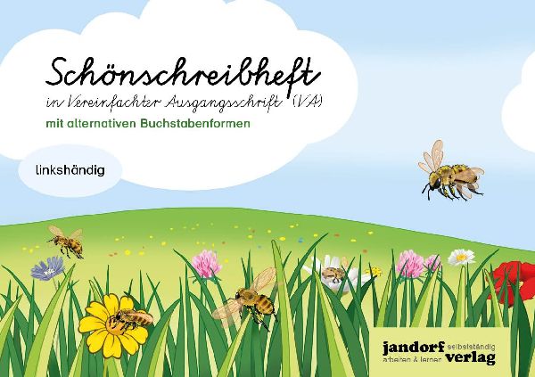 Schönschreibheft in VA - linkshändig - Vereinfachte Ausgangs...
