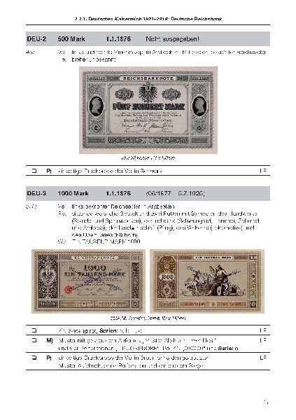 Die deutschen Banknoten ab 1871
