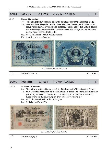 Die deutschen Banknoten ab 1871