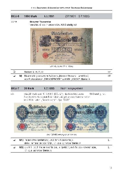 Die deutschen Banknoten ab 1871